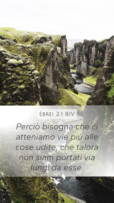 Ebrei 2:1 RIV Bible Verse Image