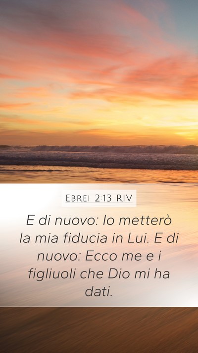 Ebrei 2:13 RIV Bible Verse Image