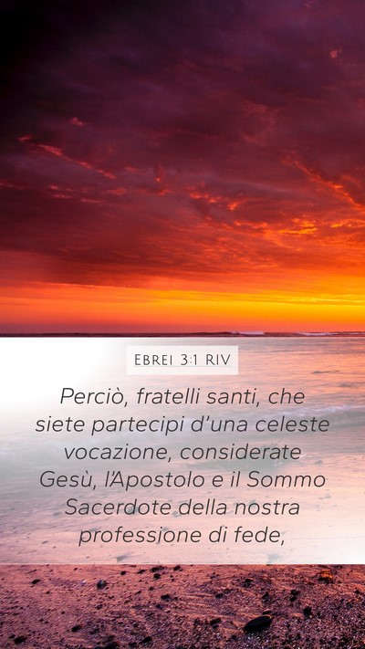 Ebrei 3:1 RIV Bible Verse Image