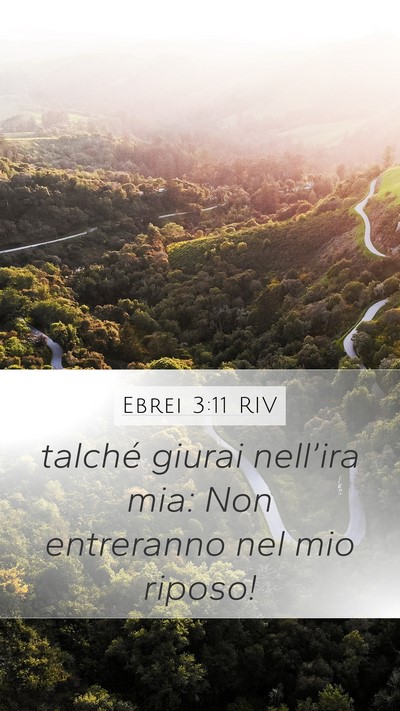 Ebrei 3:11 RIV Bible Verse Image