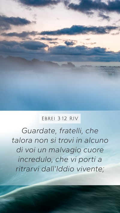 Ebrei 3:12 RIV Bible Verse Image