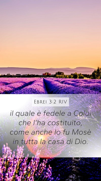 Ebrei 3:2 RIV Bible Verse Image