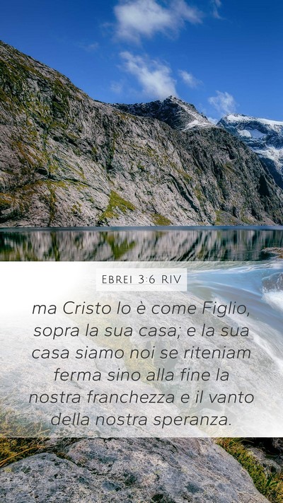 Ebrei 3:6 RIV Bible Verse Image