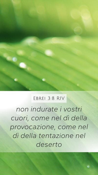 Ebrei 3:8 RIV Bible Verse Image