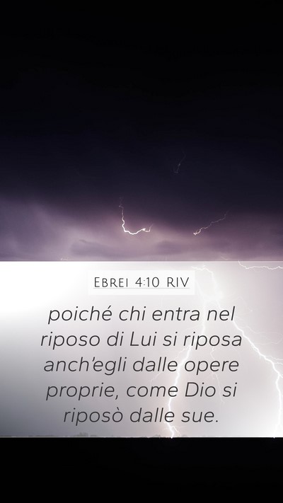 Ebrei 4:10 RIV Bible Verse Image