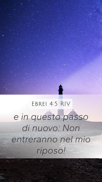 Ebrei 4:5 RIV Bible Verse Image