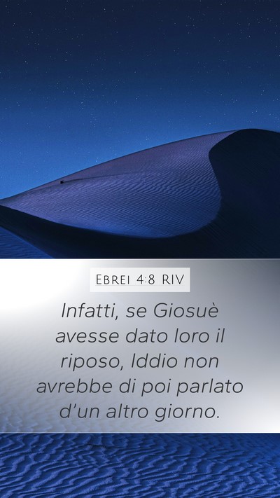 Ebrei 4:8 RIV Bible Verse Image