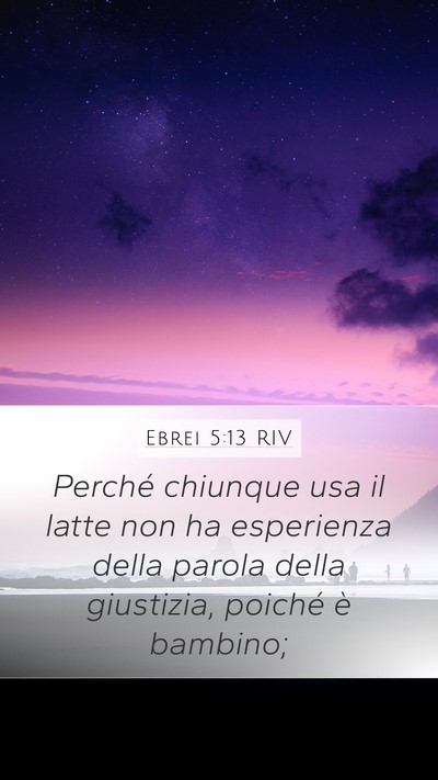 Ebrei 5:13 RIV Bible Verse Image