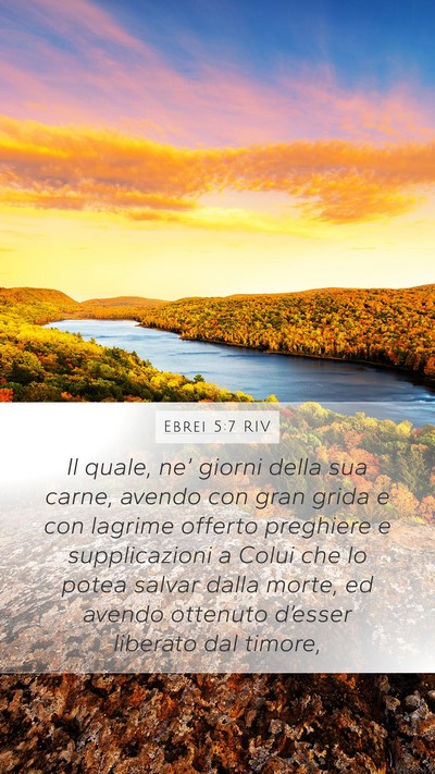 Ebrei 5:7 RIV Bible Verse Image
