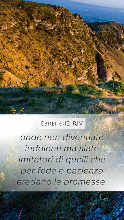 Ebrei 6:12 RIV Bible Verse Image