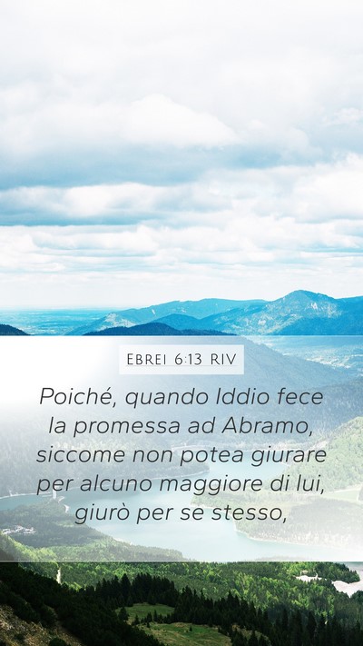 Ebrei 6:13 RIV Bible Verse Image