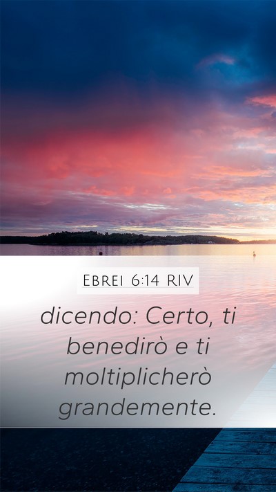 Ebrei 6:14 RIV Bible Verse Image