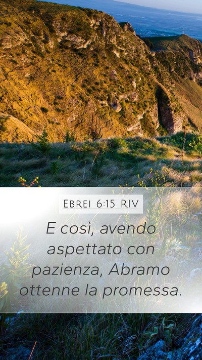 Ebrei 6:15 RIV Bible Verse Image