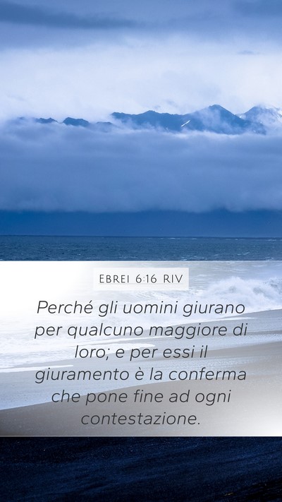 Ebrei 6:16 RIV Bible Verse Image