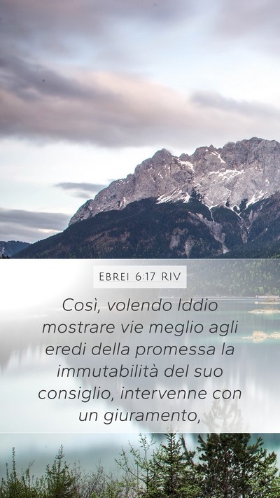 Ebrei 6:17 RIV Bible Verse Image
