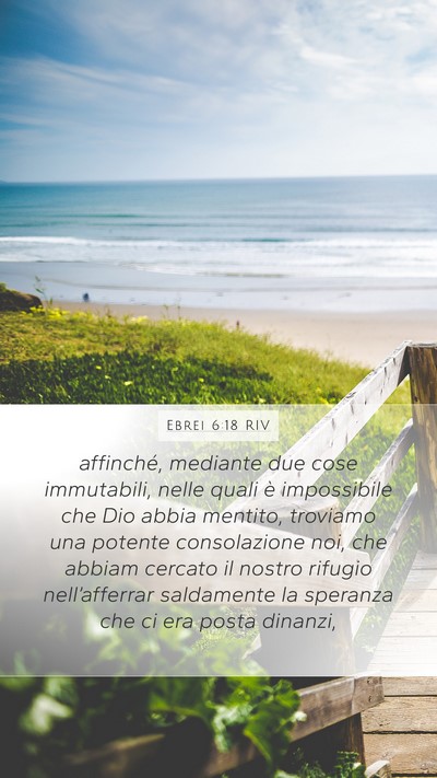Ebrei 6:18 RIV Bible Verse Image