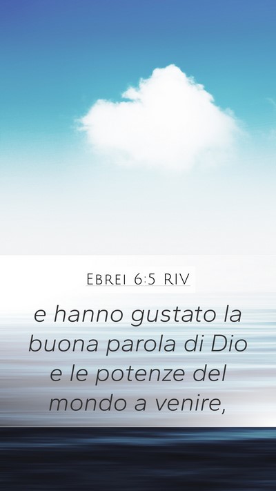Ebrei 6:5 RIV Bible Verse Image