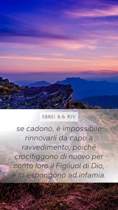 Ebrei 6:6 RIV Bible Verse Image