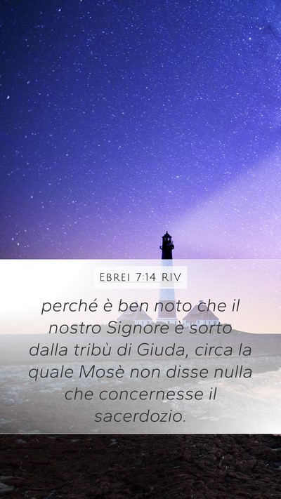 Ebrei 7:14 RIV Bible Verse Image