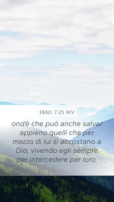 Ebrei 7:25 RIV Bible Verse Image