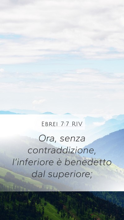 Ebrei 7:7 RIV Bible Verse Image