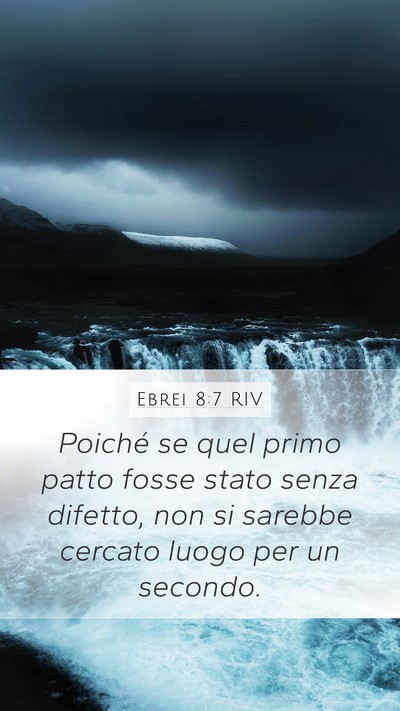 Ebrei 8:7 RIV Bible Verse Image