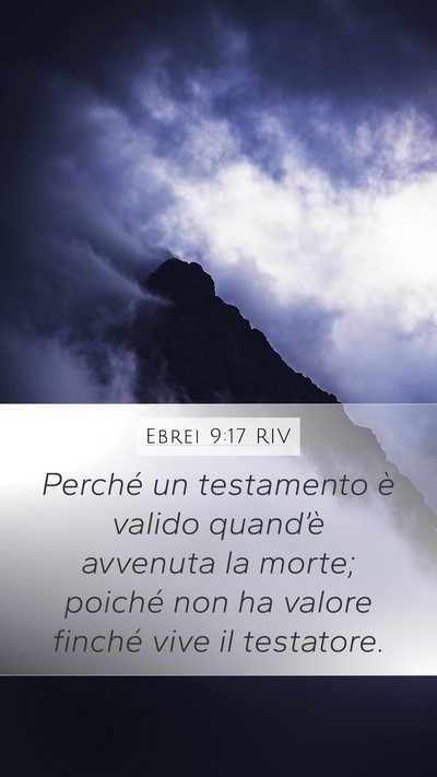 Ebrei 9:17 RIV Bible Verse Image