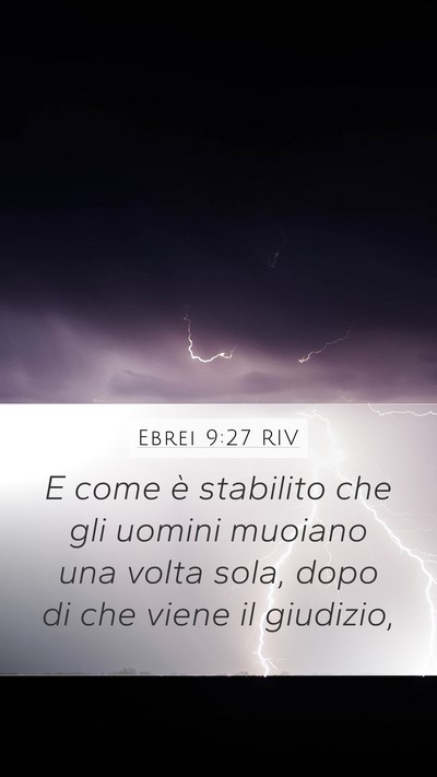 Ebrei 9:27 RIV Bible Verse Image