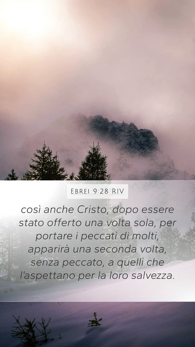 Ebrei 9:28 RIV Bible Verse Image