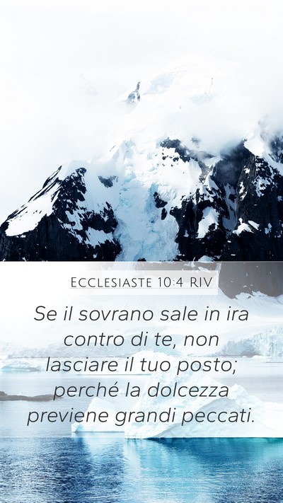 Ecclesiaste 10:4 RIV Bible Verse Image