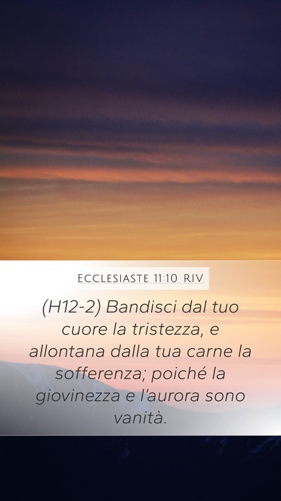 Ecclesiaste 11:10 RIV Bible Verse Image