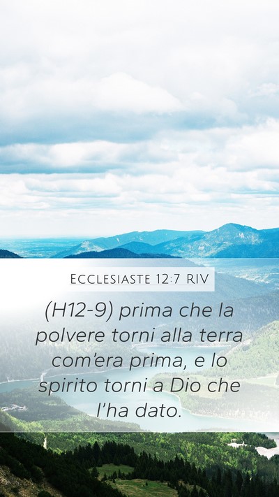 Ecclesiaste 12:7 RIV Bible Verse Image