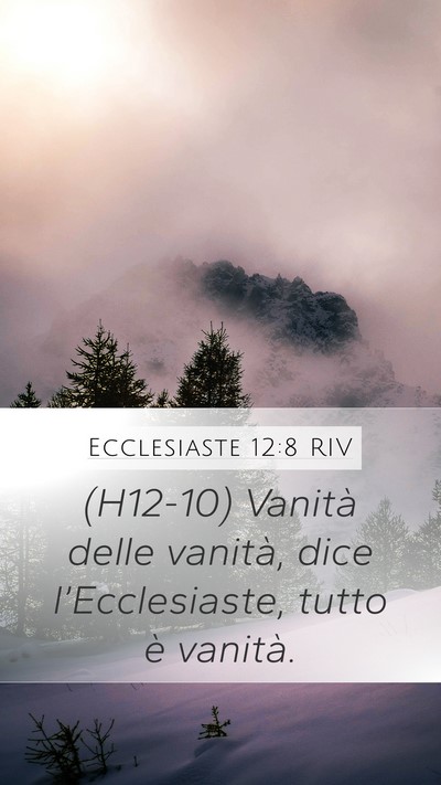 Ecclesiaste 12:8 RIV Bible Verse Image