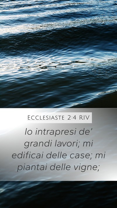Ecclesiaste 2:4 RIV Bible Verse Image