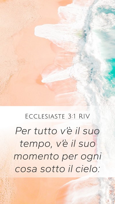 Ecclesiaste 3:1 RIV Mobile Phone Wallpaper - Per tutto v’è il suo tempo, v’è il suo - Mobile Bible Verse Wallpaper