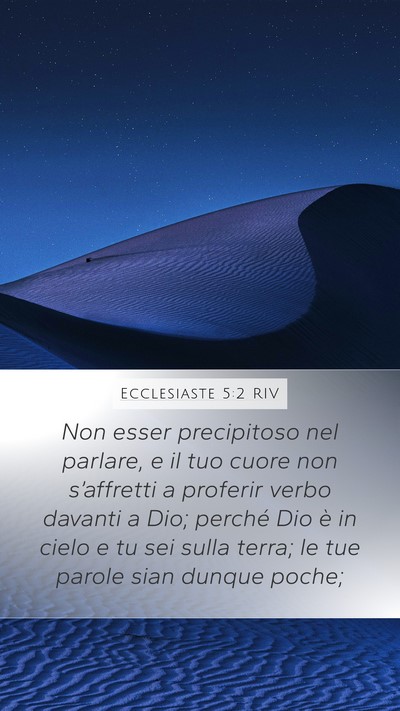Ecclesiaste 5:2 RIV Bible Verse Image