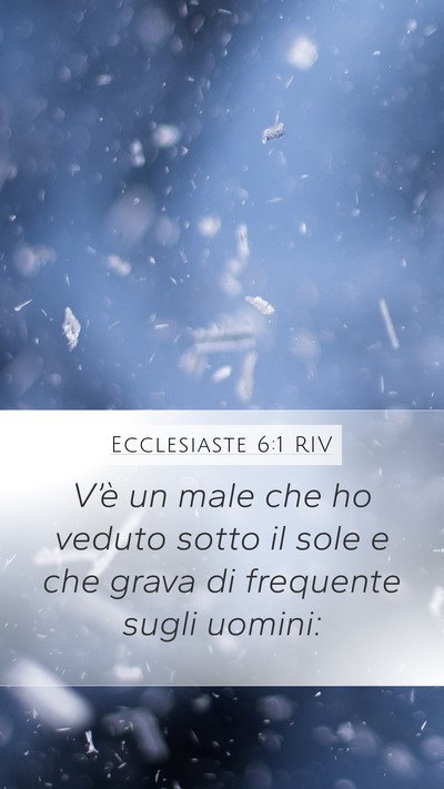 Ecclesiaste 6:1 RIV Bible Verse Image