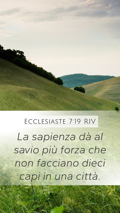 Ecclesiaste 7:19 RIV Bible Verse Image