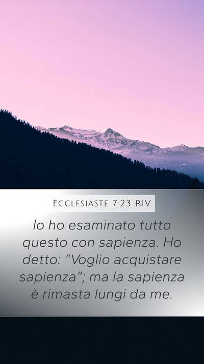 Ecclesiaste 7:23 RIV Bible Verse Image