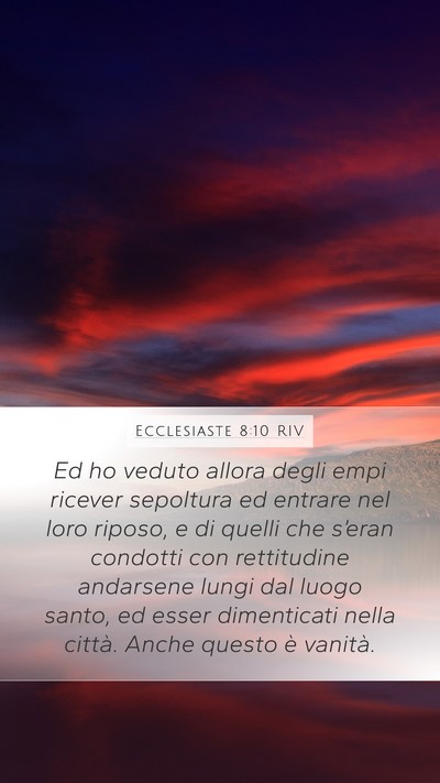 Ecclesiaste 8:10 RIV Bible Verse Image