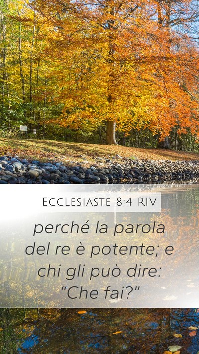 Ecclesiaste 8:4 RIV Bible Verse Image