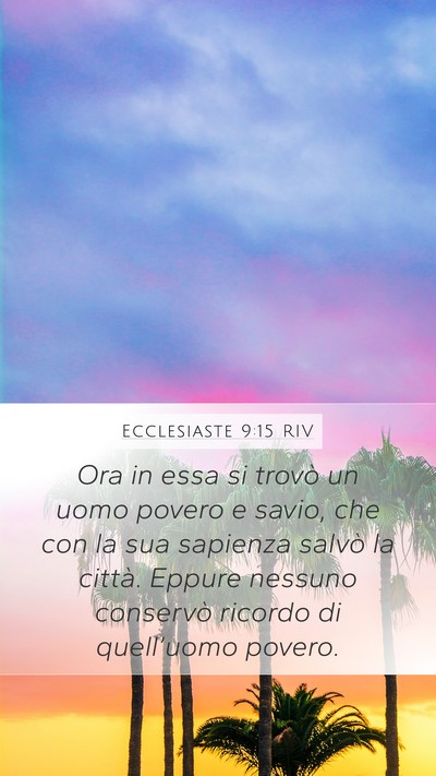 Ecclesiaste 9:15 RIV Bible Verse Image