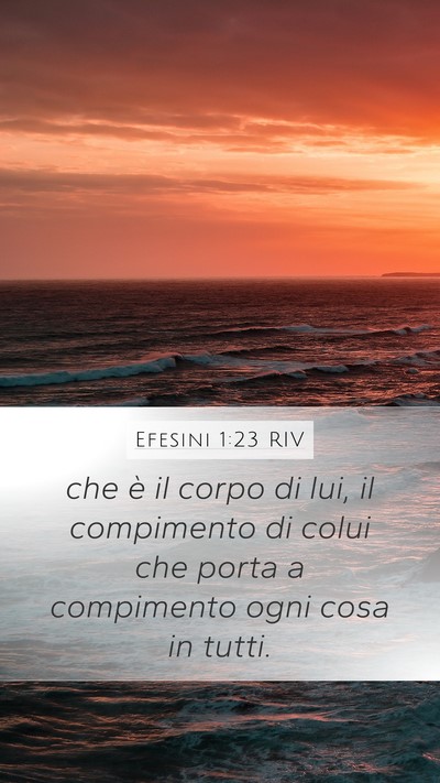 Efesini 1:23 RIV Bible Verse Image