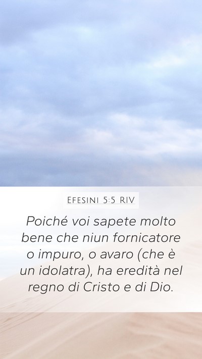 Efesini 5:5 RIV Bible Verse Image