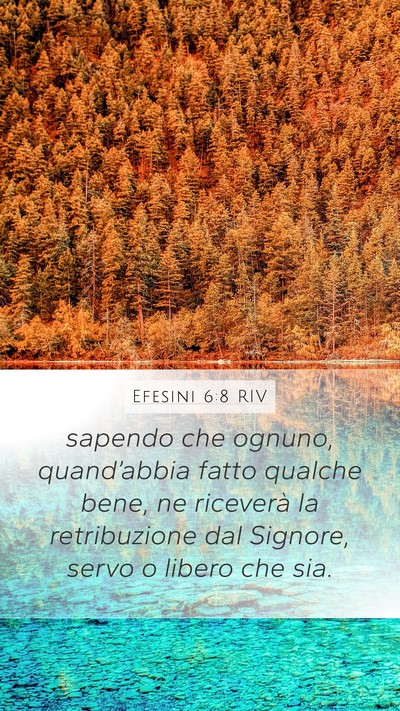 Efesini 6:8 RIV Bible Verse Image