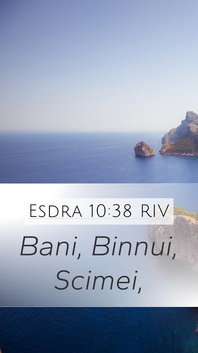 Esdra 10:38 RIV Mobile Phone Wallpaper - Bani, Binnui, - Mobile Bible Verse Wallpaper