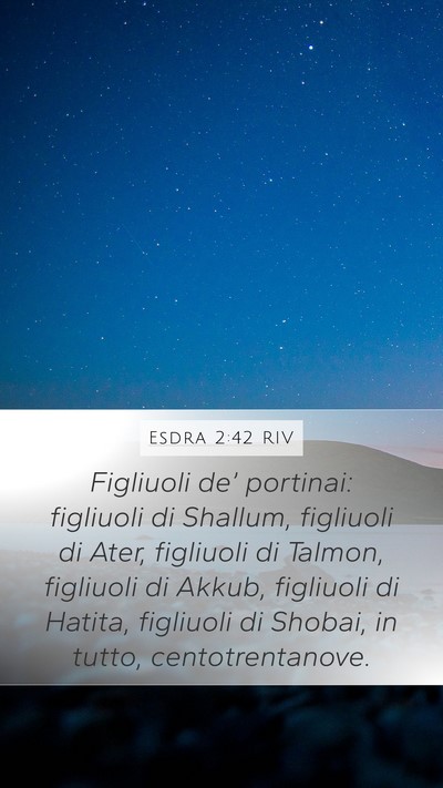 Esdra 2:42 RIV Bible Verse Image
