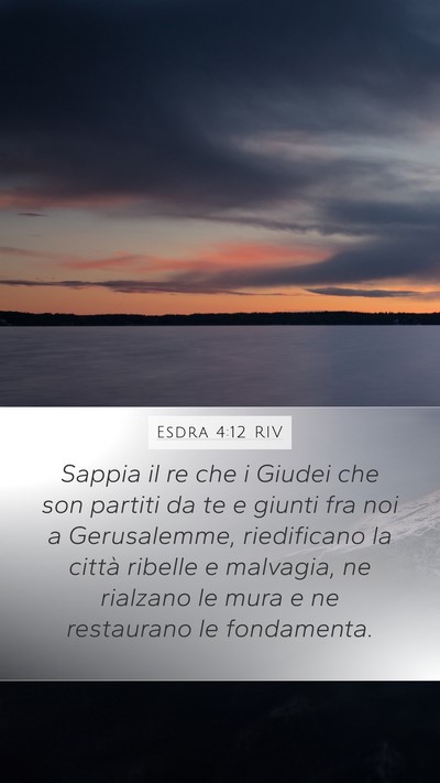 Esdra 4:12 RIV Bible Verse Image