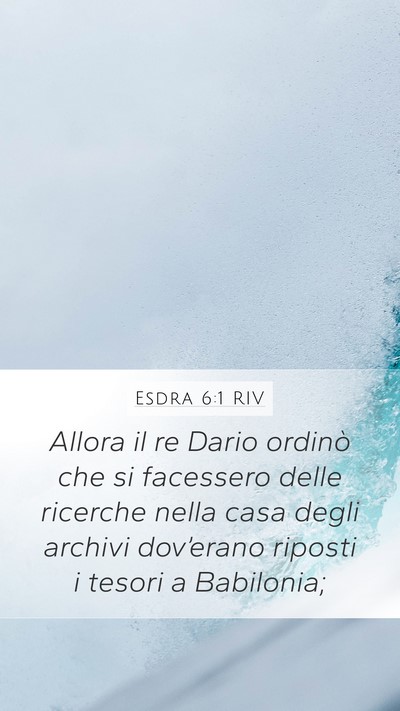 Esdra 6:1 RIV Bible Verse Image