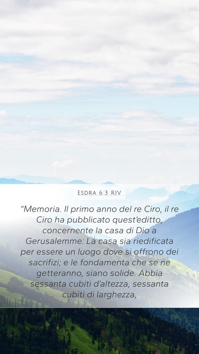 Esdra 6:3 RIV Bible Verse Image